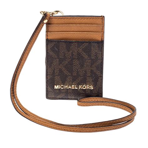 michael kors id lanyard badge holder|mk id card holder.